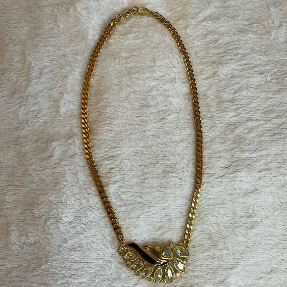 Vintage Napier Choker with crystals and black enamel accents - Picture 3 of 10